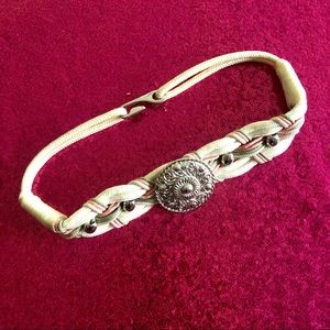 🪝VINTAGE Silver Woven Rope Belt with Hook